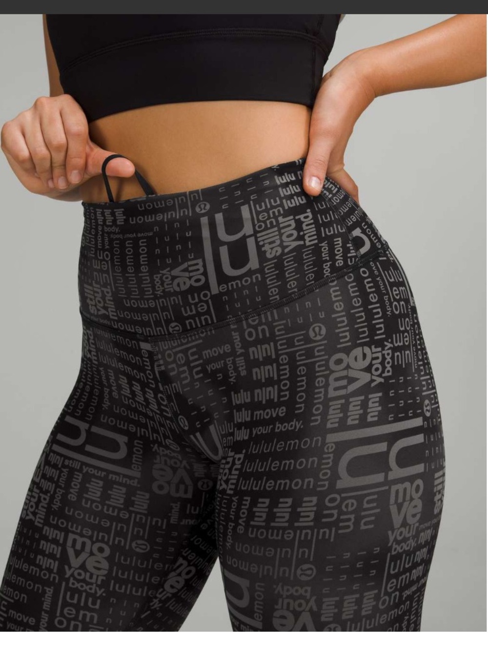 Lululemon Wunder Train Contour Fit High-Rise Tight 25" Ombre Black Multi Sz 4